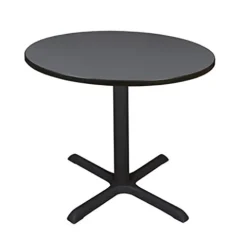 212 Main 42″ Round Cain Lunchroom Table Grey