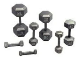 212 Main Hex Dumbbell Set, 55-100 lbs Multicoloured