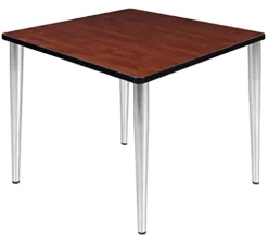 212 Main Kahlo Square Tapered Leg Table 42 in. Cherry & Chrome