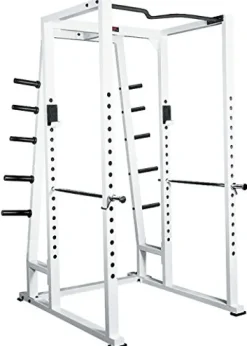 212 Main Power Rack with Weight Storage White
