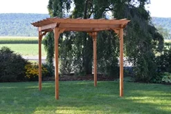 A & L Furniture Pergola with Swing Hangers Unfinished