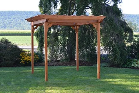 A & L Furniture Pergola with Swing Hangers Unfinished