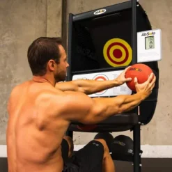 Ab Coaster Ab Solo Abdominal Exercise Machine with Patented Ball Return Design, Touch Targets, Repetition Counter, Training Balls Included Black