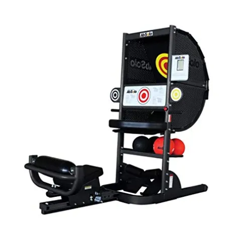 Ab Coaster Ab Solo Abdominal Exercise Machine with Patented Ball Return Design, Touch Targets, Repetition Counter, Training Balls Included Black