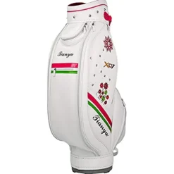 ACXZ Women’s Floral Embroidered Golf Staff Carry Bag White
