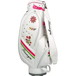 ACXZ Women’s Floral Embroidered Golf Staff Carry Bag White