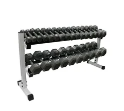 Ader Dumbbell Set 2-70 lbs 19 Pairs with 72” Rack and Rubber Mat