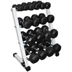 Ader Heavy Duty Dumbbell Set with Rack 35-80 lbs 8 Pairs