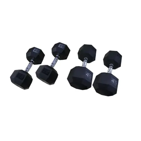 Ader Heavy Duty Dumbbell Set with Rack 35-80 lbs 8 Pairs