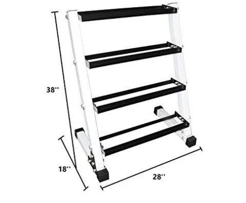 Ader Heavy Duty Dumbbell Set with Rack 35-80 lbs 8 Pairs