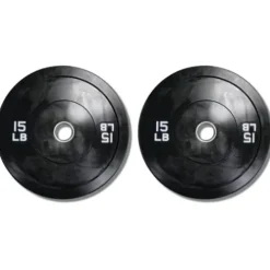 Ader Solid Black Rubber Bumper Olympic Plates Set 370LB Set