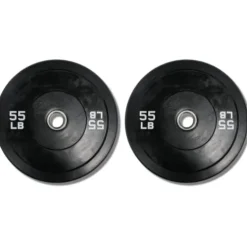 Ader Solid Black Rubber Bumper Olympic Plates Set 370LB Set
