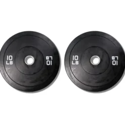 Ader Solid Black Rubber Bumper Olympic Plates Set 370LB Set