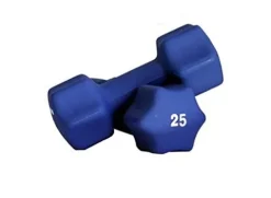 Ader Sporting Goods Neoprene Dumbbell Set with Rack 1-25lb 12prs