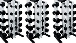 Ader Sporting Goods Rubber Dumbbell Set Black
