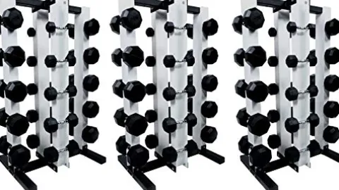 Ader Sporting Goods Rubber Dumbbell Set Black