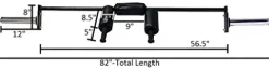 Ader Sporting Goods Safety Squat Bar 82″ for Compact Space Black Chrome