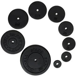 Ader Sporting Goods Standard 1″ Hole Cast Iron Weight Plate Black 268.00