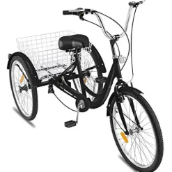 Adult Tricycle 3 Wheel Trike Bike 20 inch 7 Speed Black