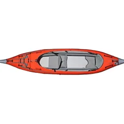 ADVANCED ELEMENTS AE1007-E AdvancedFrame Convertible Elite Inflatable Kayak Red