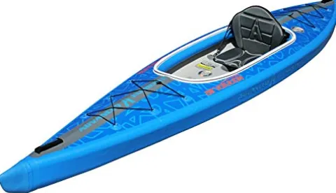 ADVANCED ELEMENTS AirVolution Inflatable Kayak with Roller Bag and Pump – Dropstitch Hull – Blue