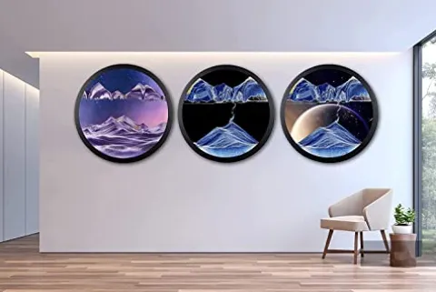 AECEVAN Wall Mount Moving Sand Art Sculpture D