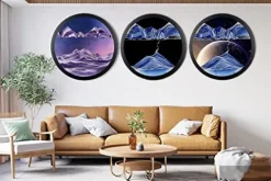 AECEVAN Wall Mount Moving Sand Art Sculpture D