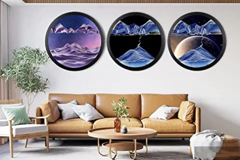 AECEVAN Wall Mount Moving Sand Art Sculpture D