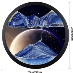 AECEVAN Wall Mount Moving Sand Art 3D Sandscape Purple-F