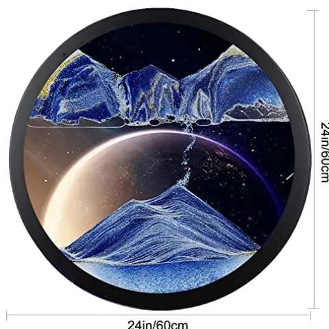 AECEVAN Wall Mount Moving Sand Art Yellow-D