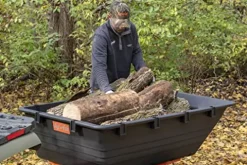 Agri-Fab 1,000 lb Tow Behind Poly Dump Cart Black/Orange