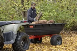 Agri-Fab 1,000 lb Tow Behind Poly Dump Cart Black/Orange