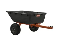 Agri-Fab 1,000 lb Tow Behind Poly Dump Cart Black/Orange