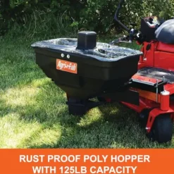 Agri-Fab 45-0627 Zero Turn Mower Electric Spreader 125 lb Hopper Capacity Black