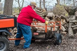Agri-Fab 1,250-Pound ATV/UTV Swivel Steel Dump Cart Orange/Black