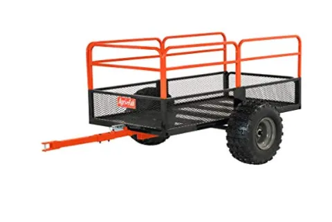 Agri-Fab 1,250-Pound ATV/UTV Swivel Steel Dump Cart Orange/Black