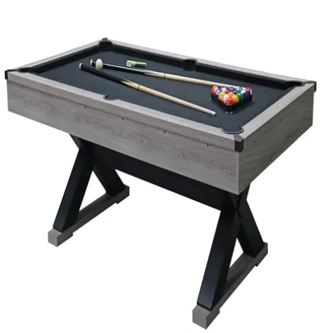 AiAigpt 84 Inch Pool Table Set with Billiard Accessories Rustic Grey
