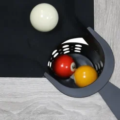 AiAigpt 84 Inch Pool Table Set with Billiard Accessories Rustic Grey