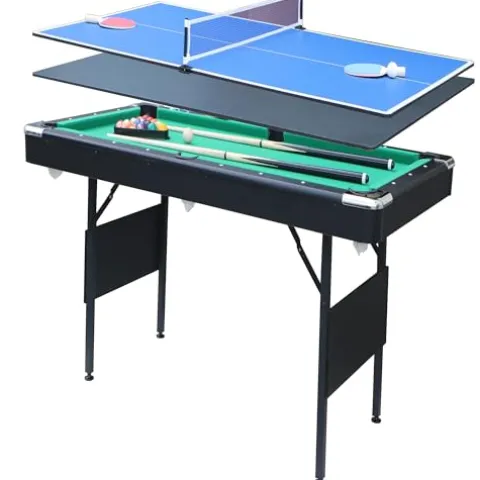 AiAigpt Premium 5.5 Ft Pool Table Green Velvet Cloth with Accessories