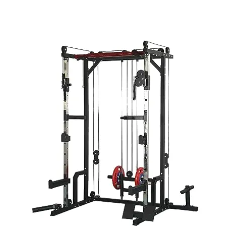 AiAigpt Squat Rack Power Cage with LAT Pulldown 1400 lb Capacity Orange+Black