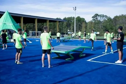 AIR SOCCER Futtable Soccer Table for Kids & Adults PRO Green