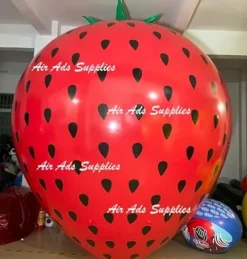 Air-Ads Supplies 16ft Giant Inflatable Flying Strawberry Helium Balloon Red