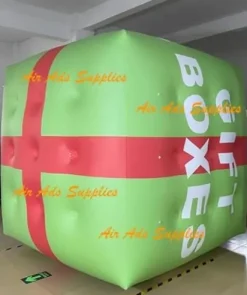 Air-Ads Supplies 8ft Giant Inflatable Square Balloon Advertising Gift Box Green