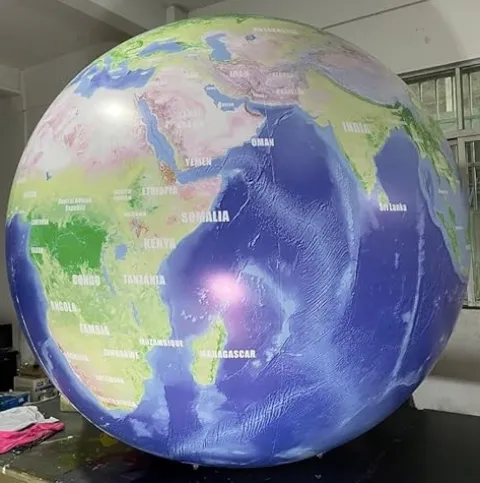 Air-Ads Supplies 6.5ft Giant Inflatable Globe Map Balloon Blue