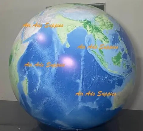 Air-Ads Supplies 6.5ft Giant Inflatable Globe Map Balloon Blue