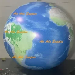Air-Ads Supplies 6.5ft Giant Inflatable Globe Map Balloon Blue