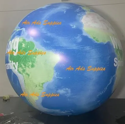 Air-Ads Supplies 6.5ft Giant Inflatable Globe Map Balloon Blue