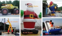 Air-Ads Supplies 25ft Giant Inflatable Lincoln Balloon with Blower Blue