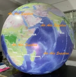 Air-Ads Supplies Giant Inflatable Globe Map Balloon 16ft Blue