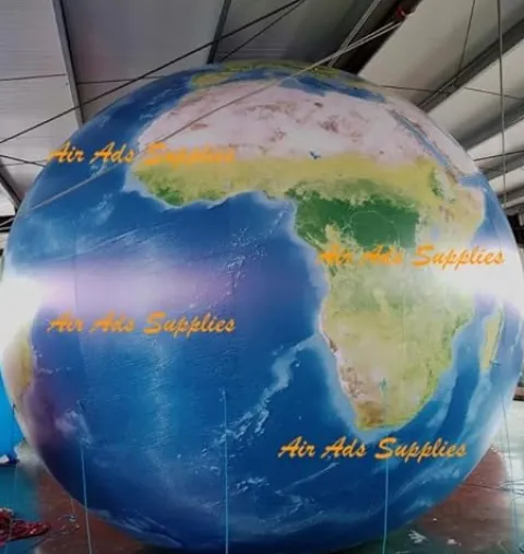 Air-Ads Supplies Giant Inflatable Globe Map Balloon 16ft Blue